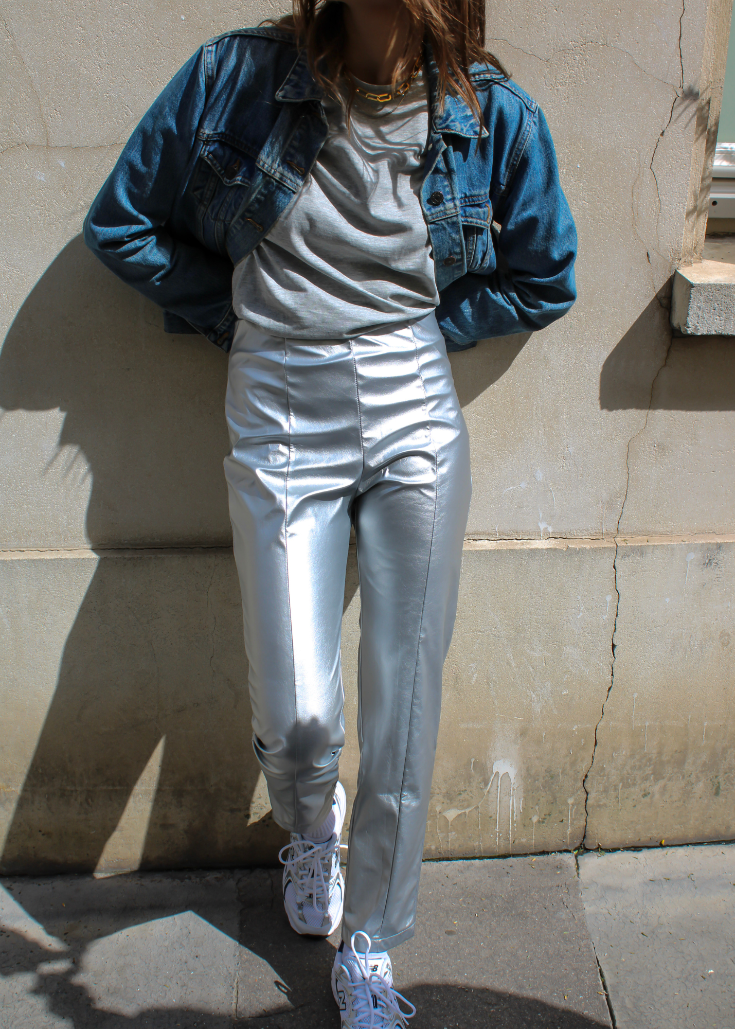 Pantalon Ross argent